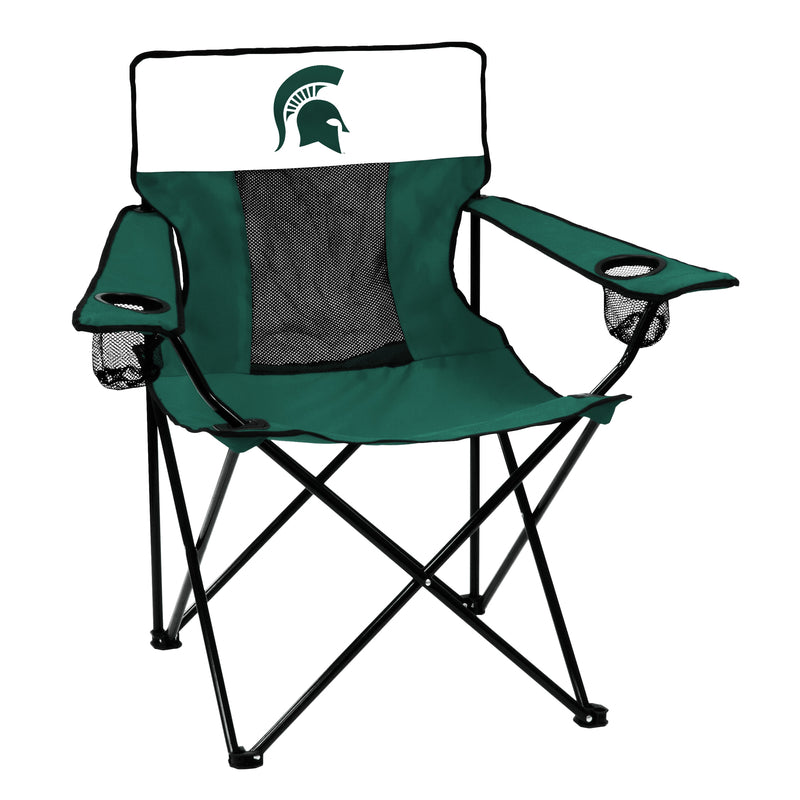 LOGO BRANDS INC, Logo Brands Elite Green Michigan State Sport Quad Chair