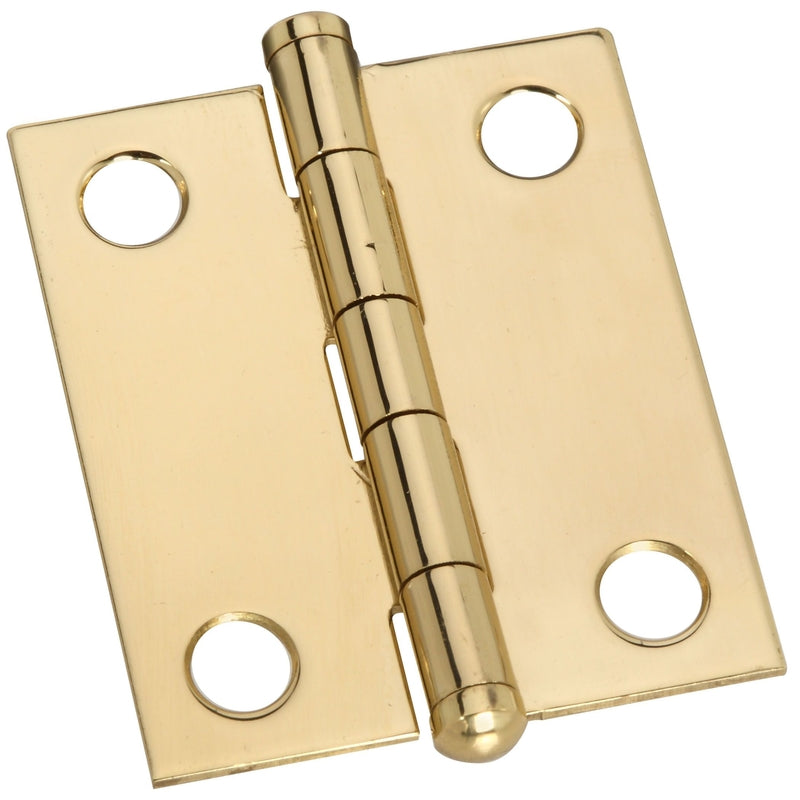 NATIONAL MFG SALES CO, National Hardware 1-1/2 in. W X 1-1/4 in. L Brass Ball Tip Hinge 1 pk