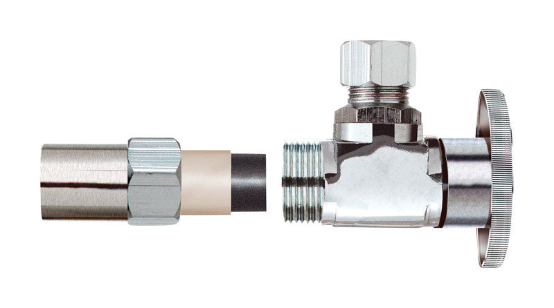 KEENEY HOLDINGS LLC, Plumb Pak 1/2 in. Compression X 3/8 in. Compression Brass Angle Valve