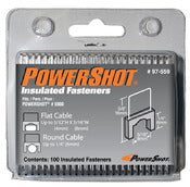 ARROW FASTENER CO LLC, PowerShot 7/16 in.   W X 1/4 in.   L 22 Ga. Wide Crown Insulated Staples 100 pk