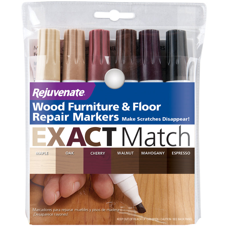 United Industries Corporation, Rejuvenate Assorted Medium Tip Wood and Furniture Repair Markers 6 pk