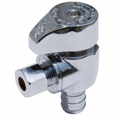 RELIANCE WORLWIDE CORPORATION, SharkBite 1/2 in. PEX Barb X 3/8 in. Brass Angle Stop Valve