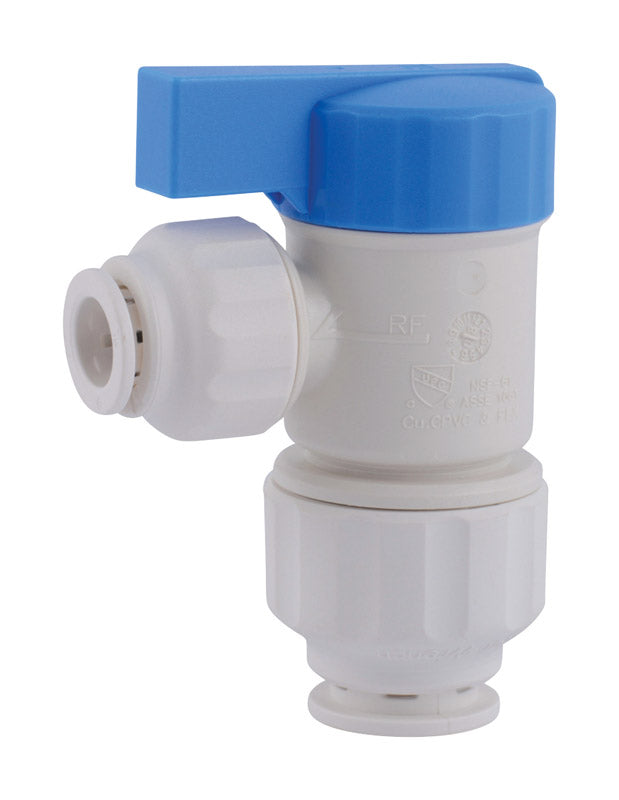 RELIANCE WORLWIDE CORPORATION, SharkBite Quick Connect 1/2 in. Push X 1/4 in. D Push Plastic Angle Stop Valve