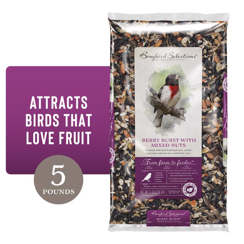 GLOBAL HARVEST FOODS LTD, Songbird Selections Berry Burst with Mixed Nuts Wild Bird Seed Wild Bird Food 5 lb