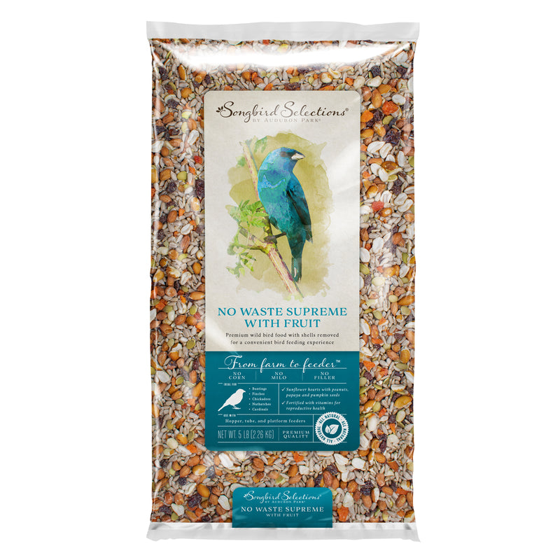 GLOBAL HARVEST FOODS LTD, Songbird Selections No Waste Supreme with Fruit Wild Bird Seed Wild Bird Food 5 lb