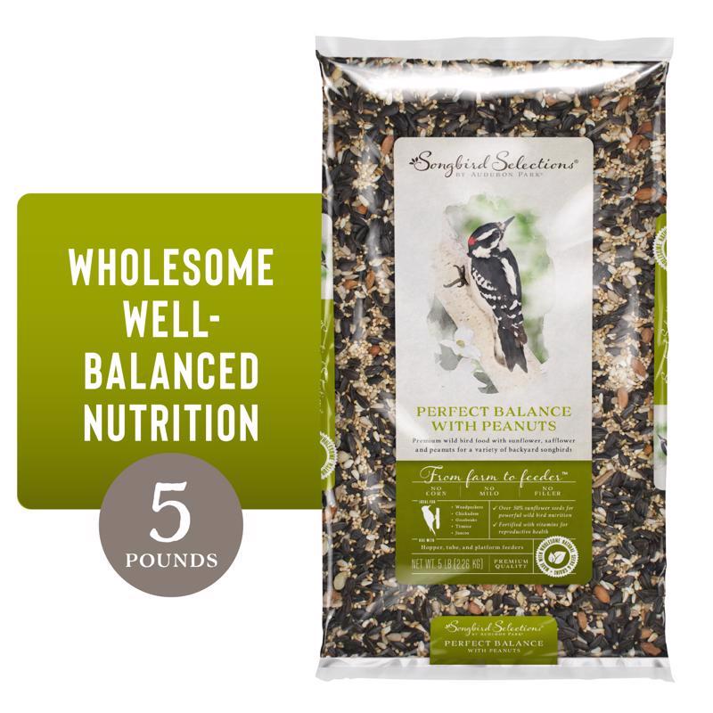 GLOBAL HARVEST FOODS LTD, Songbird Selections Perfect Balance Wild Bird Sunflower Seeds and Peanuts Wild Bird Food 5 lb