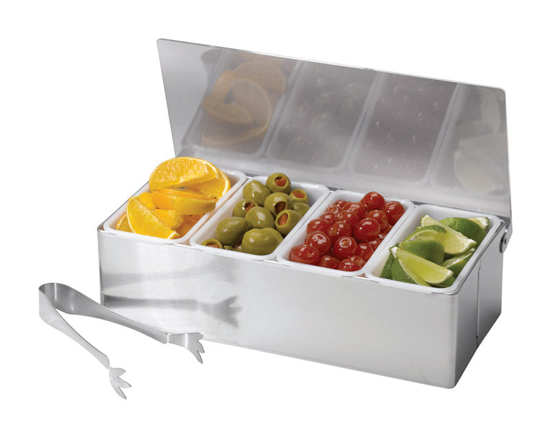 TABLECRAFT PRODUCTS COMPANY INC, TableCraft Silver ABS/Stainless Steel Bar Caddy w/Tongs