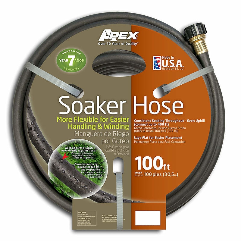 TEKNOR APEX, Teknor Apex 1/2 in. D X 100 ft. L Soaker Gray Hybrid Polymer Hose