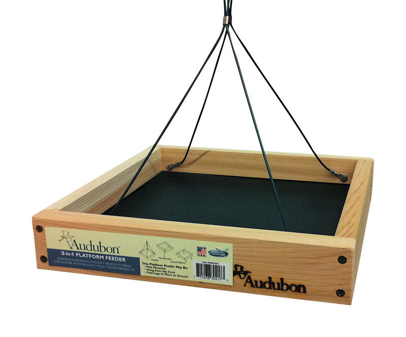 WOODLINK LTD., Woodlink Audubon Wild Bird 3 lb Cedar/Screen Platform Bird Feeder 1 ports