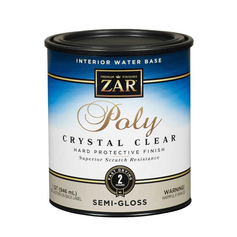 UNITED GILSONITE LABS, Zar Semi-Gloss Clear Water Based Polyurethane 1 Qt.