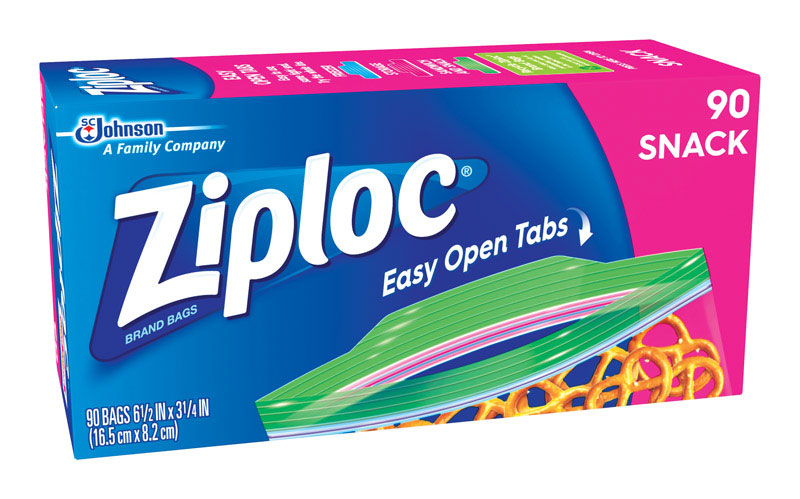 JOHNSON SC & SONS INC, Ziploc Snack Bag 90 pk Clear (Pack of 12)